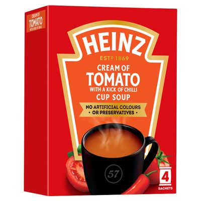 Heinz Tomato & Chilli Cup Soup, 90g ( 4 x 22.5g)
