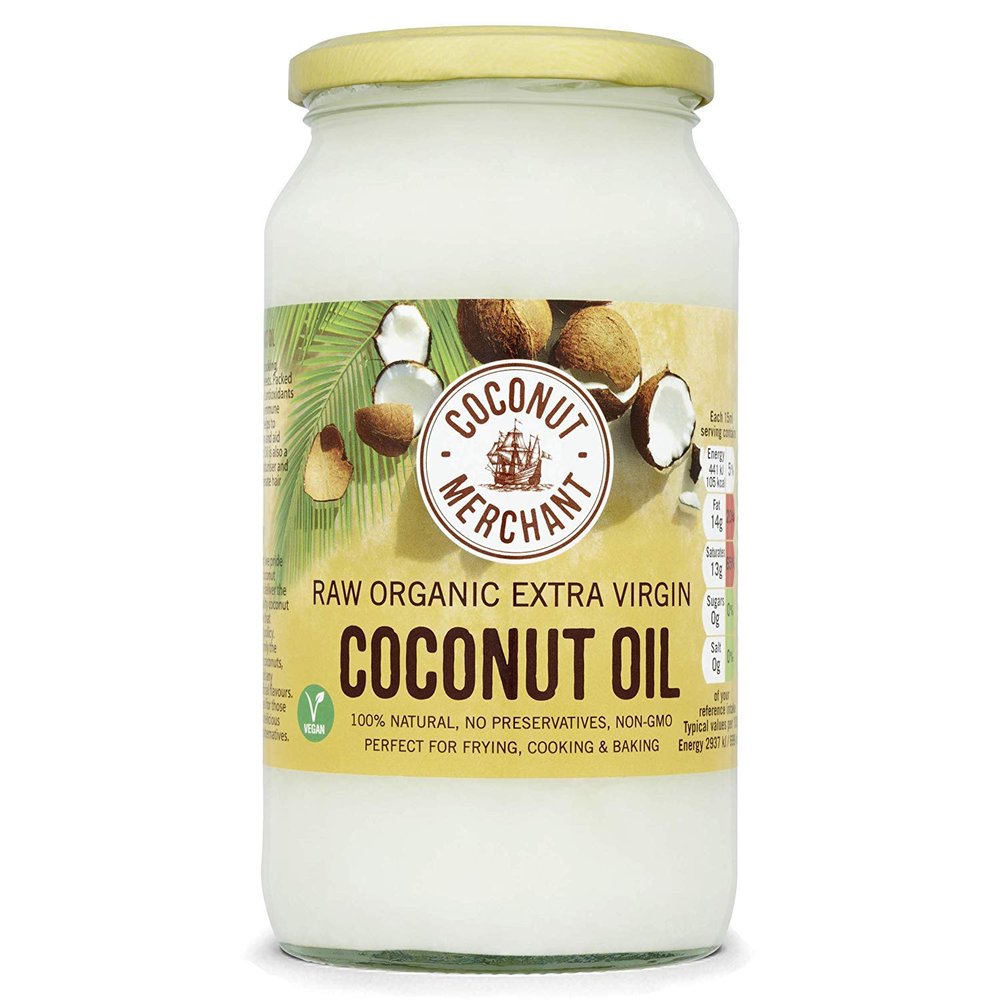 Coconut Merchant Organic Raw Extra Virgin Coconut Oil 1 Litre (Pack of 6)