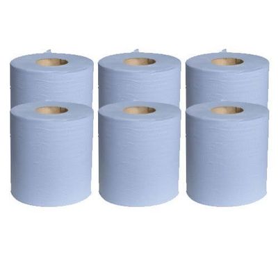 3 X 6 X Blue Paper Rolls - 2 Ply Embossed Centre Feed - Hand Towel - 130Metre (130m)