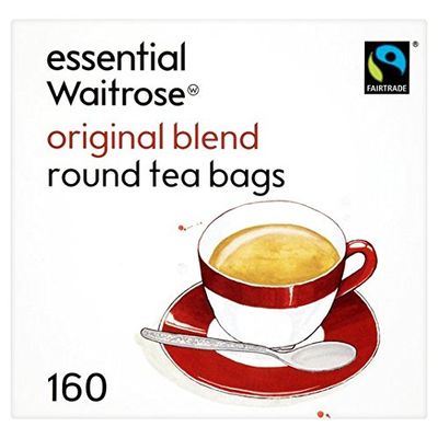 Essential Waitrose Round Tea Bags Original Blend 160 per pack