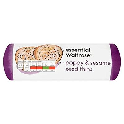 Essential Waitrose Poppy & Sesame Seed Thins 150g