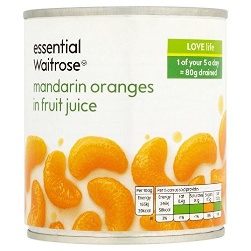 Essential Waitrose Mandarin Oranges in Fruit Juice 295g