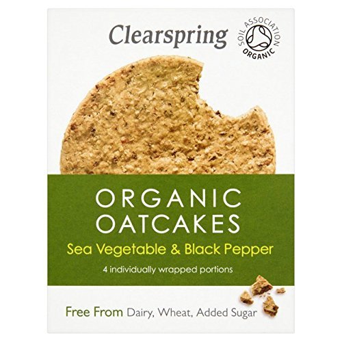 Clearspring Free From Organic Oatcakes Sea Vegetable & Black Pepper 200g