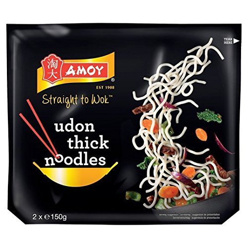 Amoy Straight To Wok Udon Thick Noodles 2 x 150g