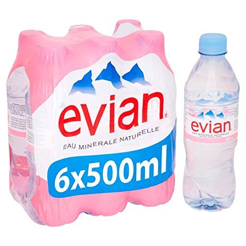 Evian Still Mineral Water 6 x 500ml