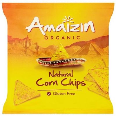 Amaizin Gluten Free Organic Corn Chips Natural 75g
