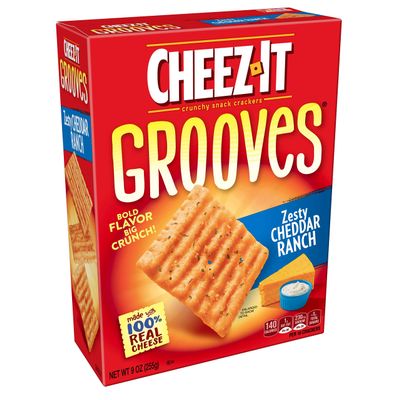 Cheez-It Grooves Zesty Cheddar Ranch Crispy Cracker Chips 9 oz.