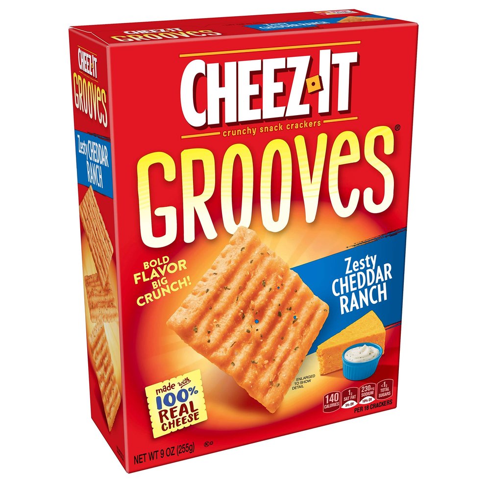 Cheez-It Grooves Zesty Cheddar Ranch Crispy Cracker Chips 9 oz.