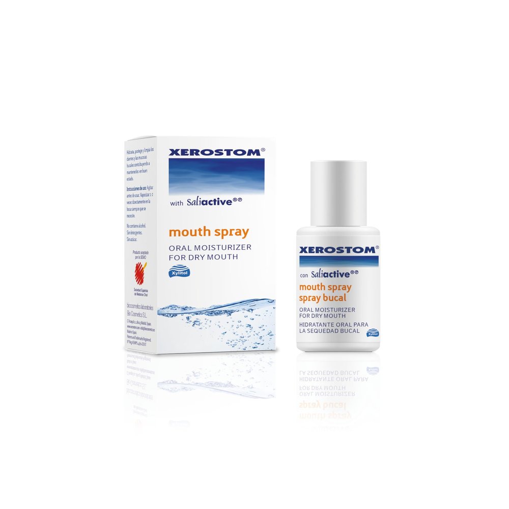 Xerostom Dry Mouth Spray Oral Moisturiser Spray with Saliactive - Saliva Spray for Dry Mouth Spray Sugar Free, Mouth Ulcers