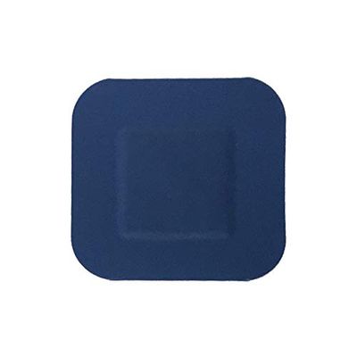 10 X STEROCHEF STERILE Catering Kitchen Blue DETECTABLE WASHPROOF First AID PLASTERS Square 4CM X 4CM
