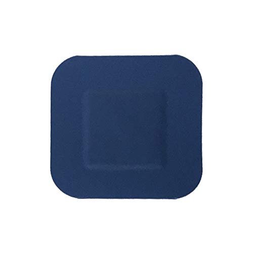 10 X STEROCHEF STERILE Catering Kitchen Blue DETECTABLE WASHPROOF First AID PLASTERS Square 4CM X 4CM