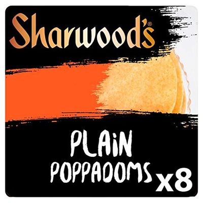 Sharwood's 8 Plain Poppadoms