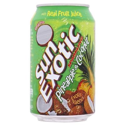 Sun Exotic Sparkling Pineapple & Coconut Exotic Blend 330ml (Pack of 24 x 330ml)