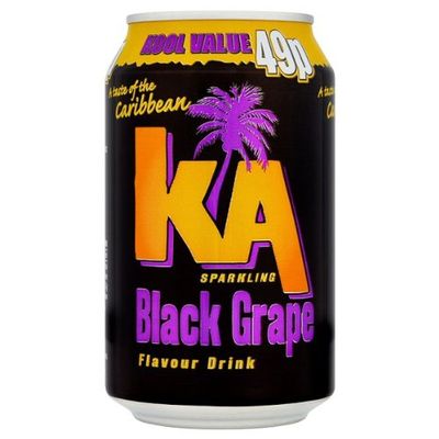 KA Sparkling Black Grape Flavour Drink 330ml (Pack of 24 x 330ml)
