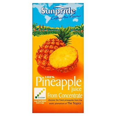 Sunpride 100% Pineapple Juice From Concentrate 1 Litre (Pack of 12 x 1ltr)