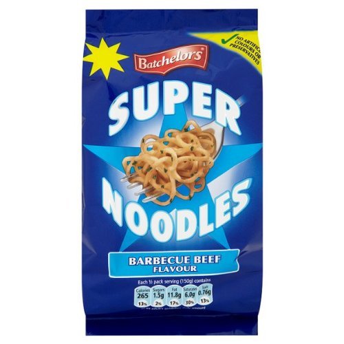 Batchelors Super Noodles Barbecue Beef Flavour 100g (Pack of 8 x 100g)