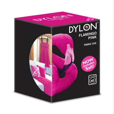 Flamingo Pink (29) Dylon Machine Dye Die 350g Clothes Fabric Dye (Includes Salt)