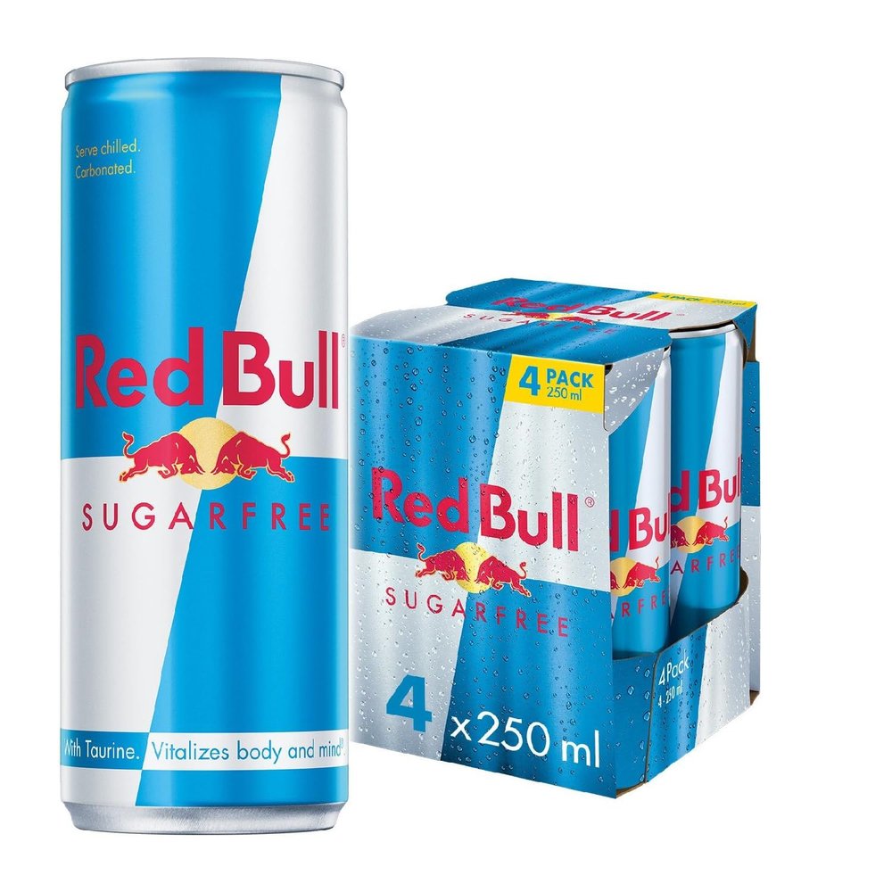 Red Bull Energy Drink Sugar Free 250ml x4