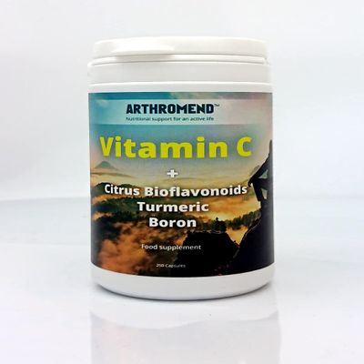 Arthromend | Food Supplement for Joint Support | Vitamin C, Citrus Bioflavonoids, Turmeric, Boron | 250 Capsules | 3-8 Month Supply