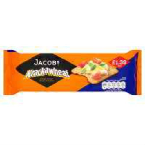 Jacob's Krackawheat Crispy Wheat & Rye Crackers 200g Case of 12