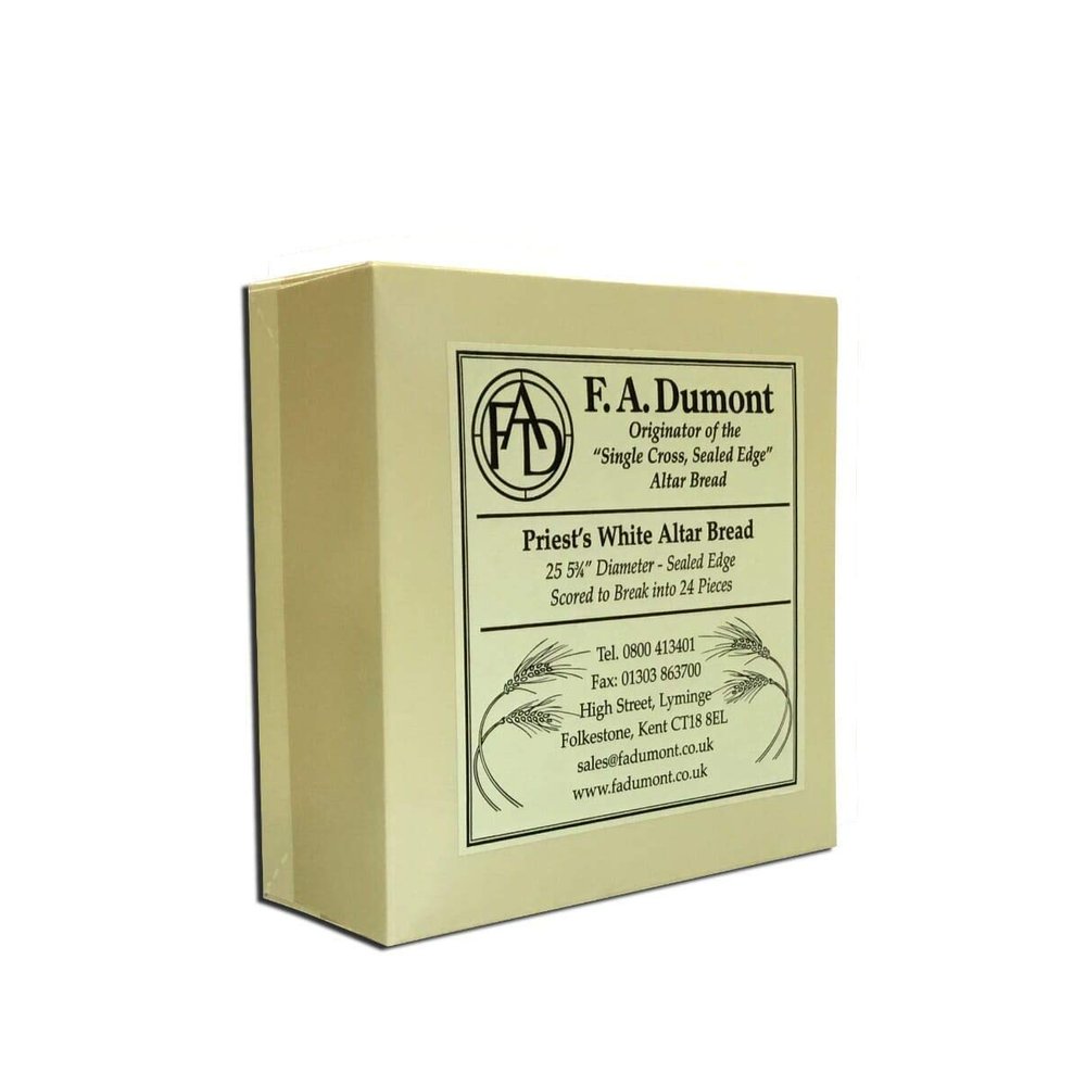 F.A. Dumont Altar Bread -5 3/4" White - 25/Box