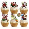 29 Stand Up Classic Father Christmas Santa Themed Premium Edible Wafer Paper Cake Toppers Decorations view 1