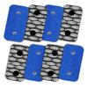 8 electrodes for Compex with silver pattern, 50x100mm with 2 SNAP connectors view 1