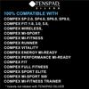 8 electrodes for Compex with silver pattern, 50x100mm with 2 SNAP connectors view 4