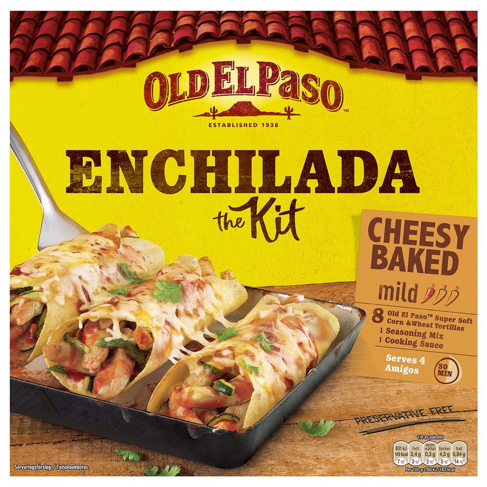 Old El Paso Cheesy Baked Enchilada Kit, Mild, 663g