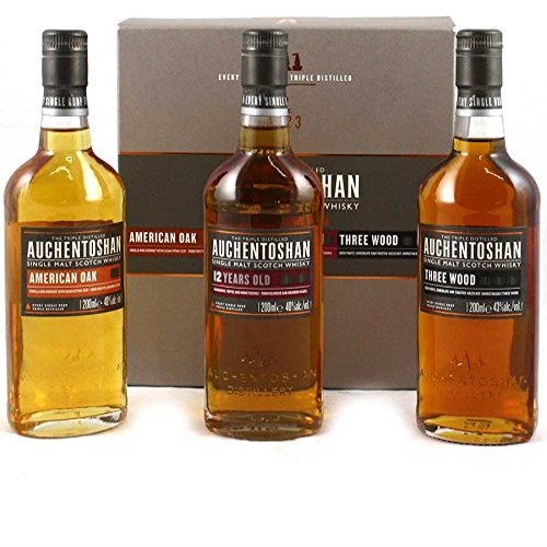 Auchentoshan Single Malt Scotch Whisky Collection Gift Set (3 x 20cl Bottles)
