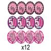AK Giftshop Fun Ladies Pink 50th Birthday Mix, 12 Cup Cake Toppers, Edible Stand Up Decorations view 3