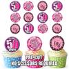 AK Giftshop Fun Ladies Pink 50th Birthday Mix, 12 Cup Cake Toppers, Edible Stand Up Decorations view 4