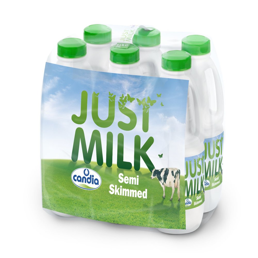 Great Value Candia UHT Semi-Skimmed Milk 6 x 1L