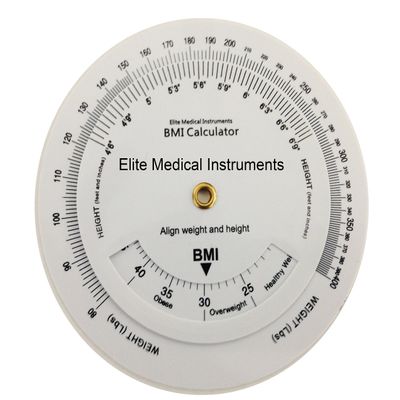 Elite Medical Instruments EMI Bmi Wheel Calculator 4.25 inch Single Sided Adult ECB-201