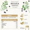 Biona Organic Canned Black Beluga Lentils 400g (Pack of 6) view 2