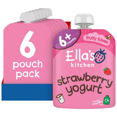 Ella's Kitchen Greek Yoghurt and Strawberries 90 g (Pack of 6)