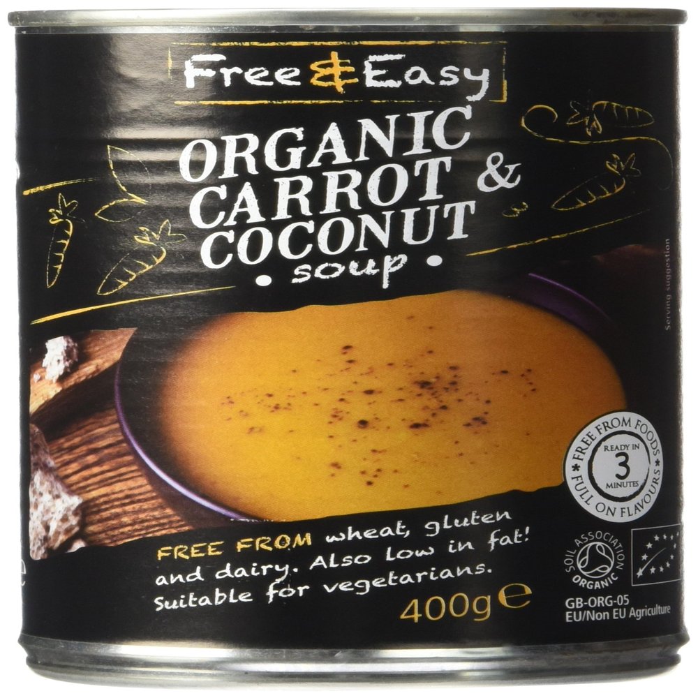 Free & Easy Organic Carrot and Coconut Soup 400 g (Pack of 6)
