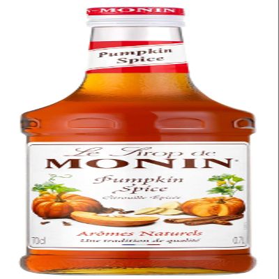 MONIN Premium Pumpkin Spice Syrup 700ml for Coffees, Frappes and Cocktails. Vegan-Friendly, Allergen-Free, 100% Natural Flavours and Colourings. Perfect for Pumpkin Spice Lattes
