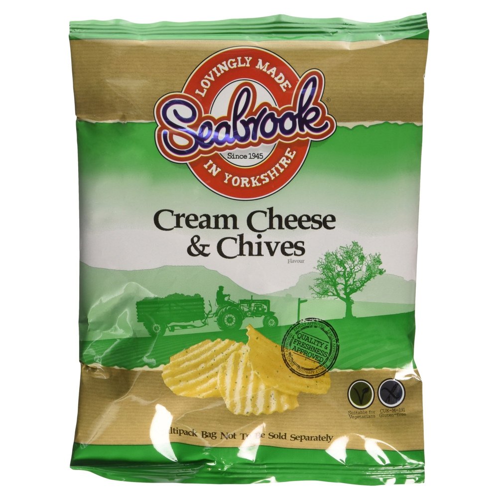 Seabrook Cream Cheese & Chives Flavour, 6 x 25g