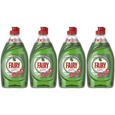 Fairy Platinum Quickwash Washing Up Liquid Original 383ml, 4 Pack