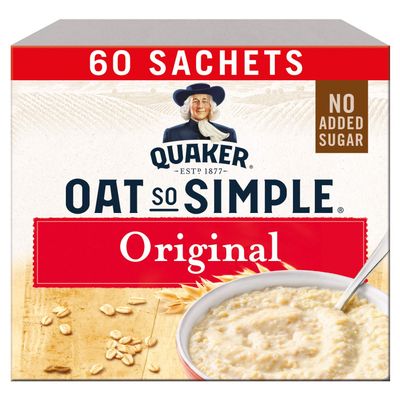 Quaker Oat So Simple Original Porridge Sachets, 60 x 27 g
