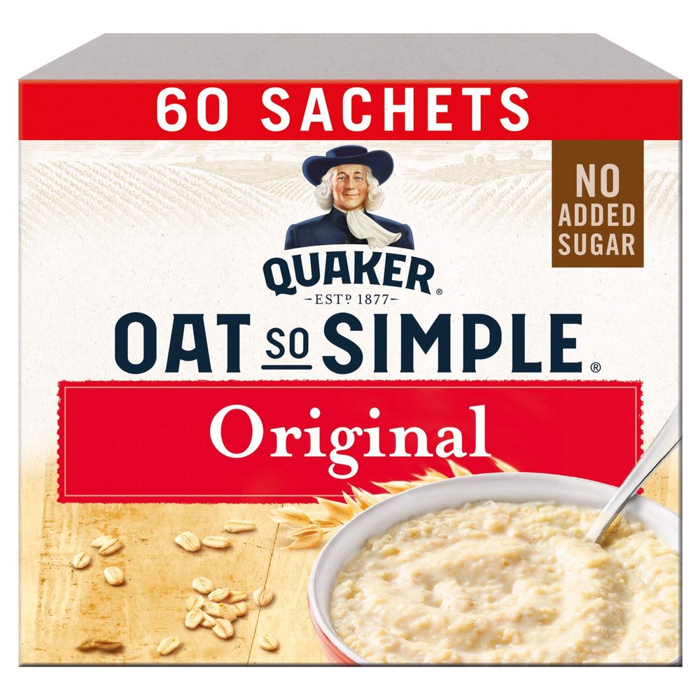 Quaker Oat So Simple Original Porridge Sachets, 60 x 27 g