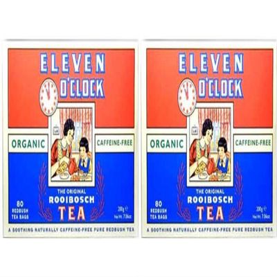 (2 Pack) - Eleven O'clock - Org Rooibosch Tea | 80 Bag | 2 PACK BUNDLE