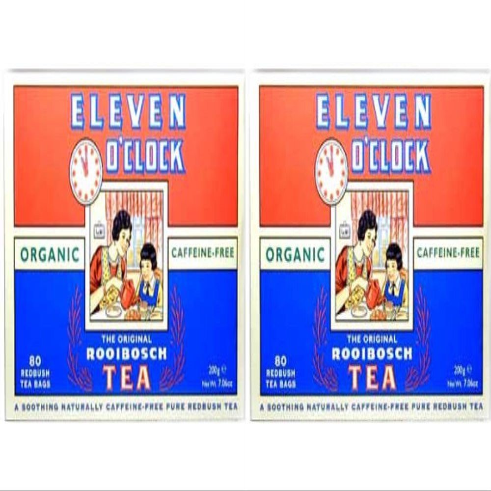 (2 Pack) - Eleven O'clock - Org Rooibosch Tea | 80 Bag | 2 PACK BUNDLE