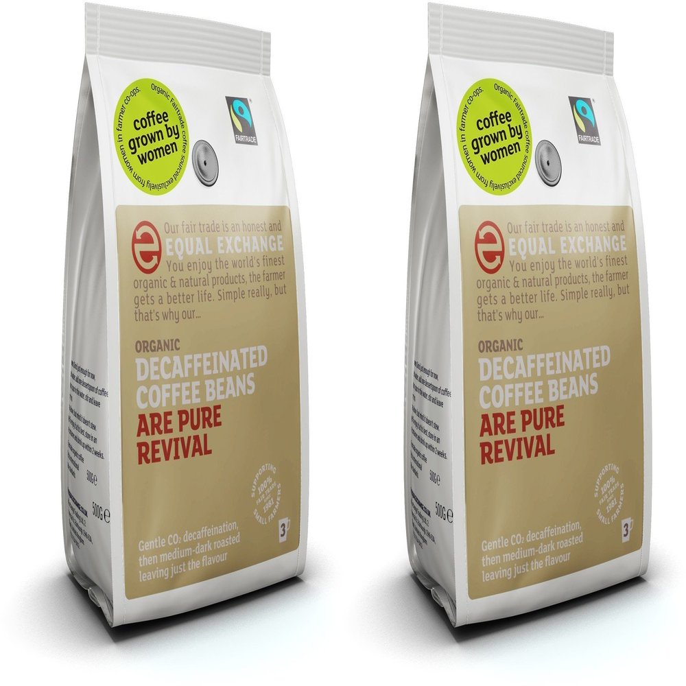 (2 Pack) - Equal Exchange - Org FT Decaff Coffee Beans | 227g | 2 PACK BUNDLE