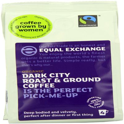 (2 Pack) - Equal Exchange - Org F/T Dark Ground Coffee | 227g | 2 PACK BUNDLE
