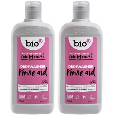 (2 Pack) - Bio-D - Dishwasher Rinse Aid | 750ml | 2 PACK BUNDLE
