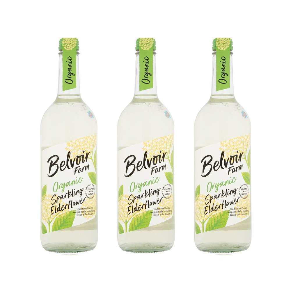 (3 Pack) - Belvoir - Organic Elderflower Presse | 750ml | 3 Pack Bundle
