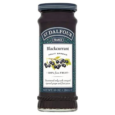 (2 Pack) - St Dalfour - Blackcurrant Fruit Spread | 284g | 2 PACK BUNDLE