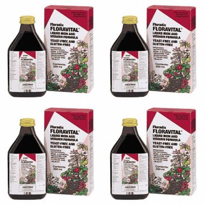 (4 PACK) - Floradix - Floravital Yeast And Gluten Fr | 250ml | 4 PACK BUNDLE